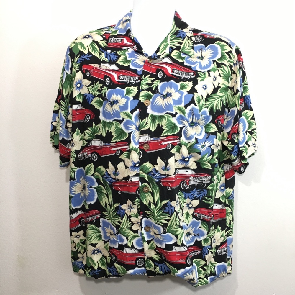 Reyn Spooner Red ‘Chevy Floral’ Hawaiian Shirt
